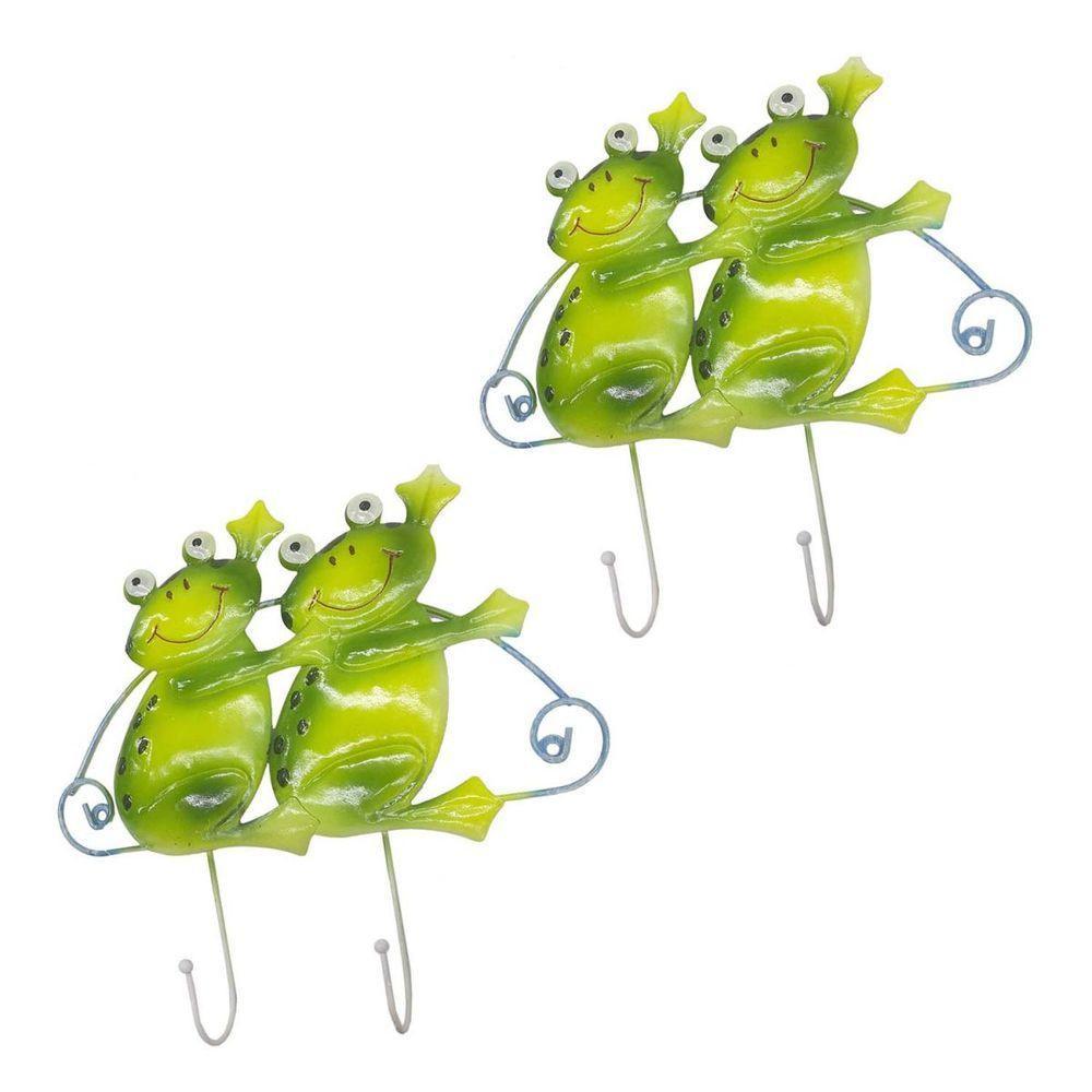 Gancho De Ferro Duplo Para Chapeu Bolsa Bone Enfeite Sapinhos Infantil Pendura Kit Com 2 (Pt-C-C) - 2