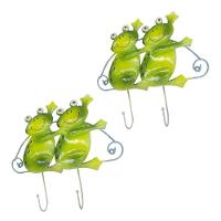 Gancho De Ferro Duplo Para Chapeu Bolsa Bone Enfeite Sapinhos Infantil Pendura Kit Com 2 (Pt-C-C) - 2