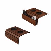 Kit 2 Bandeja Esteira Para Braço De Sofá Mel Porta Copos E Controle - 1