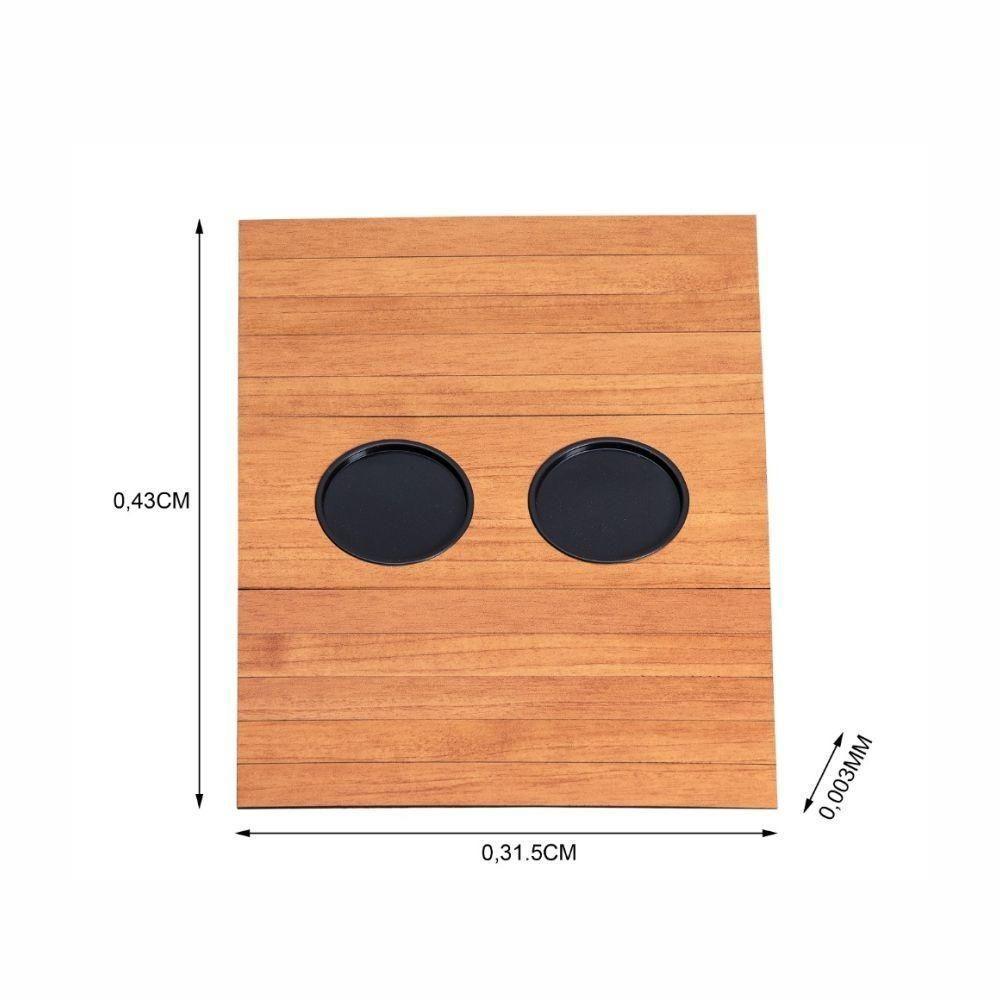 Kit 2 Bandeja Esteira Para Braço De Sofá Mdf Cinamono Com Porta Copos E Controle - 4