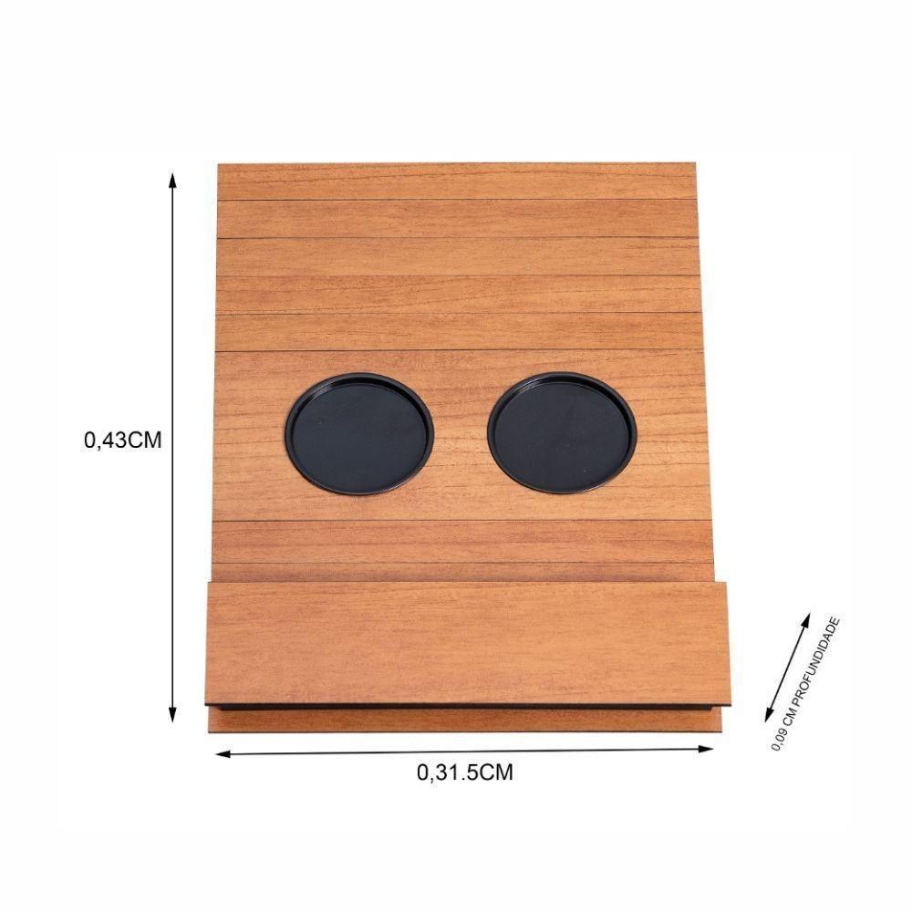 Kit 2 Bandeja Esteira Para Braço De Sofá Mdf Cinamono Com Porta Copos E Controle - 5