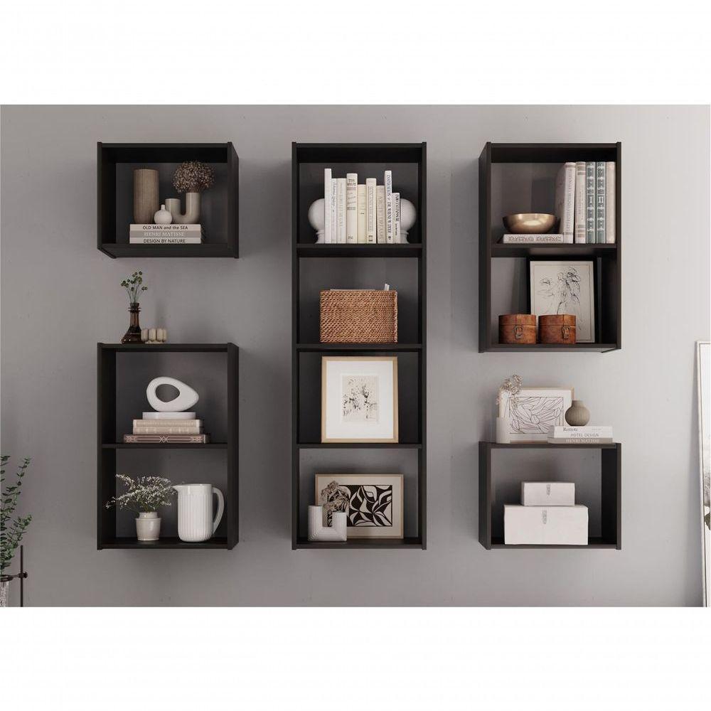 Conjunto Nichos 10 Compartimento Alfa Preto Onix - 1