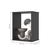 Conjunto Nichos 10 Compartimento Alfa Preto Onix