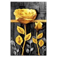 Kit Placas Quadros Decorativos 3 Pçs Mdf 20X30 Floridas Titulo Rosas Douradas - 7