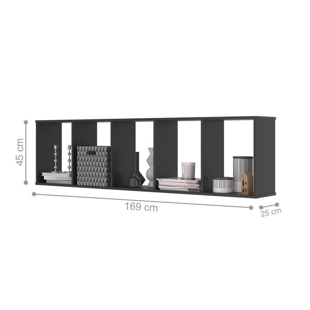 Kit Nichos 5 Compartimento Flórida Preto Onix - 2