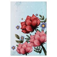 Kit Placas Quadros Decorativos 3 Pçs Mdf 20X30 Floridas Titulo Rosas Sobre Azul - 5