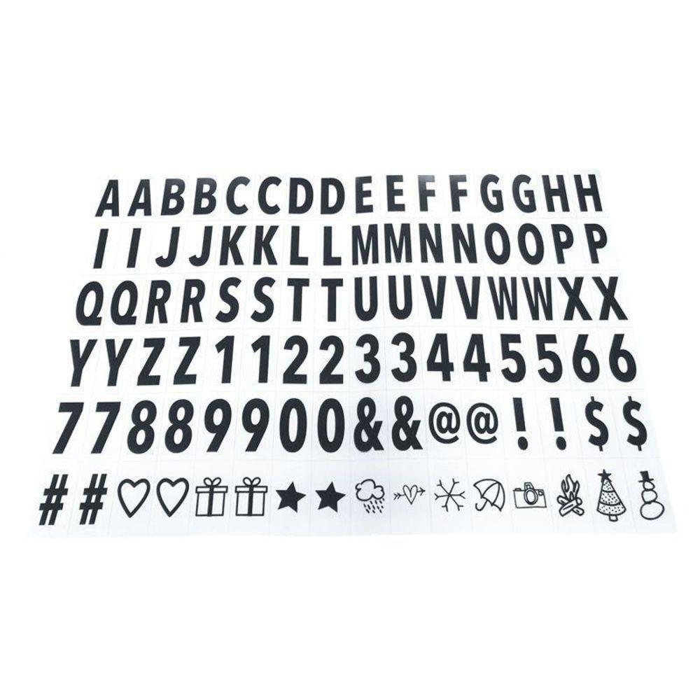 Letreiro Quadro Led Light Box Cinema A4 Com 96 Letras Número Letreiro - 3