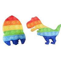 Par De Almofadas Formatos Pop It Dinossauro 40Cm X 40Cm C/ Enchimento - 1