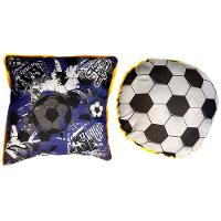 Par De Almofadas Cheias Futebol Game Azul Marinho 45Cm X 45Cm - Com Viés - 3