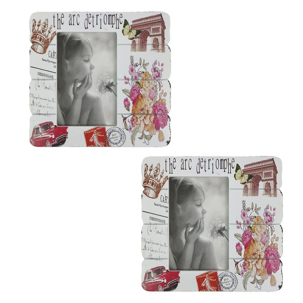 Porta Retrato 10X15 Kit 2 Unidades Moldura Arco Do Triunfo - 1