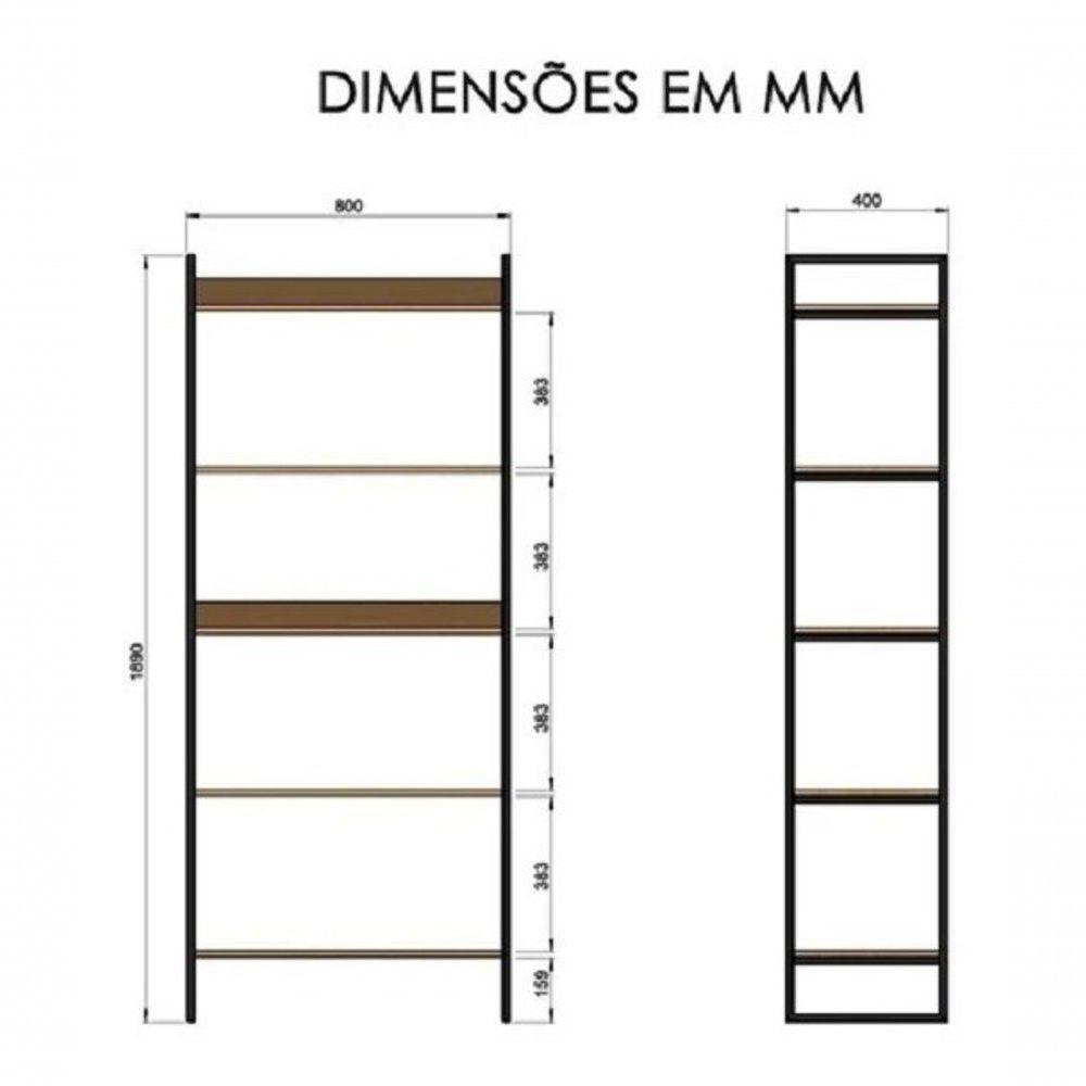 Prateleira De Ferro E Madeira Estilo Industrial Sala Quarto - 2