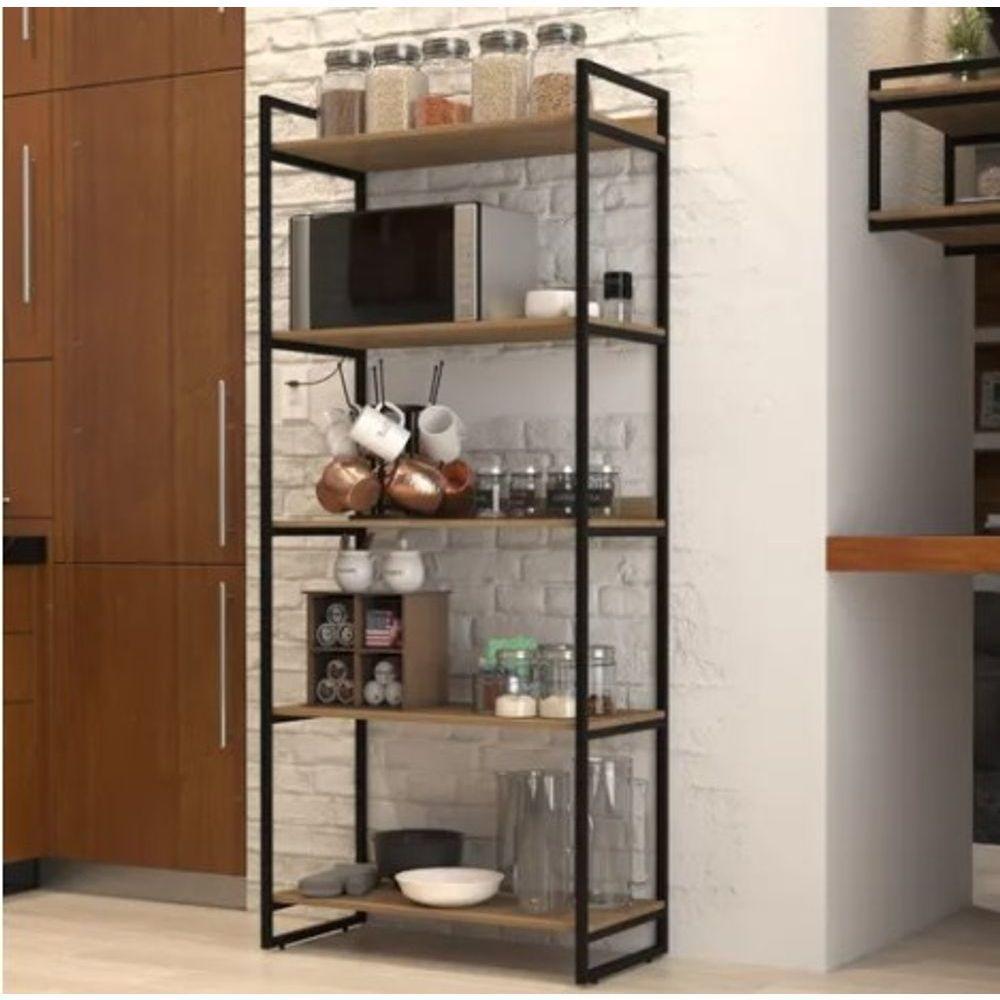 Prateleira De Ferro E Madeira Estilo Industrial Sala Quarto - 5