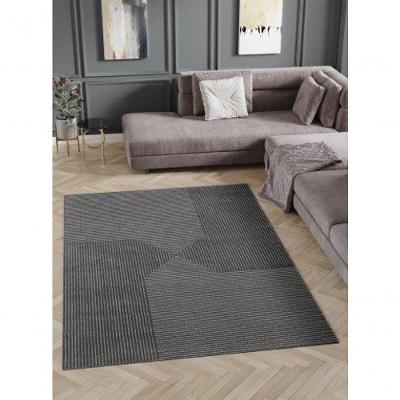 Tapete Turco Estonado Dixon 06 - 250 X 300 Cm - Preto/cinza