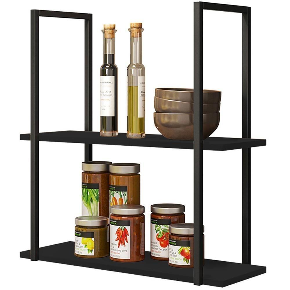 Prateleira Multiuso Industrial D01 Design Preto Fosco - 1