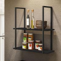 Prateleira Multiuso Industrial D01 Design Preto Fosco - 6