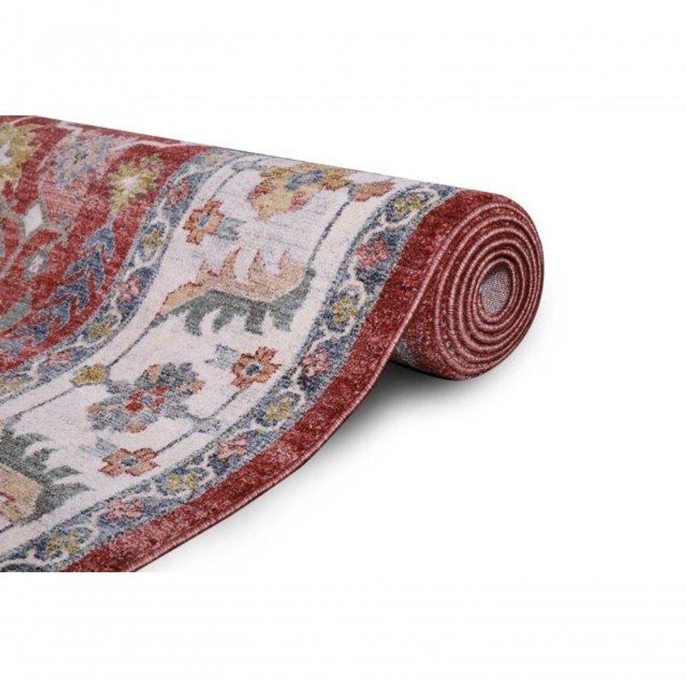 Tapete Turco Para Sala Coliseo 04- 200 X 250Cm Vermelho E Cinza - 10