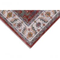 Tapete Turco Para Sala Coliseo 04- 200 X 250Cm Vermelho E Cinza