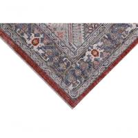 Tapete Turco Para Sala Coliseo 05 -100 X 150Cm Cinza E Vermelho