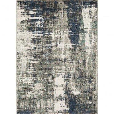Tapete Egípcio Para Sala Edantex Sena 09 - 140X200Cm Cinza E Azul