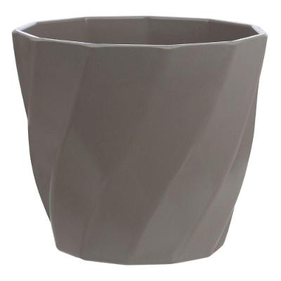 Vaso Torcido Decorativo Cinza 8,5X9,5 Cm - Du0027Rossi