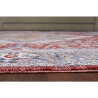 Tapete Turco Para Sala Coliseo 05- 140 X 200Cm Cinza E Vermelho - 5