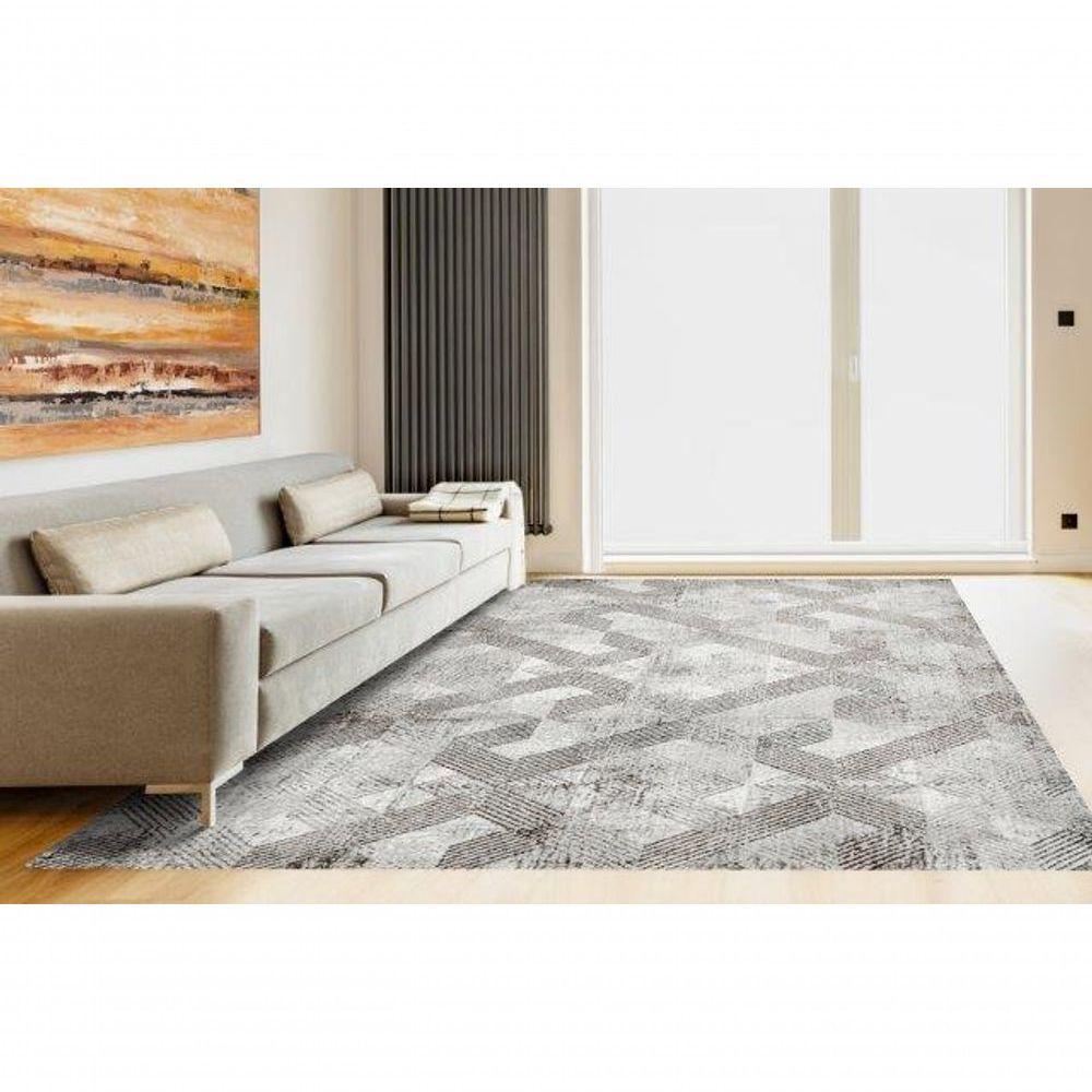 Tapete Turco Sala Istambul 01 - 250 X 350Cm Bege E Cinza - 1