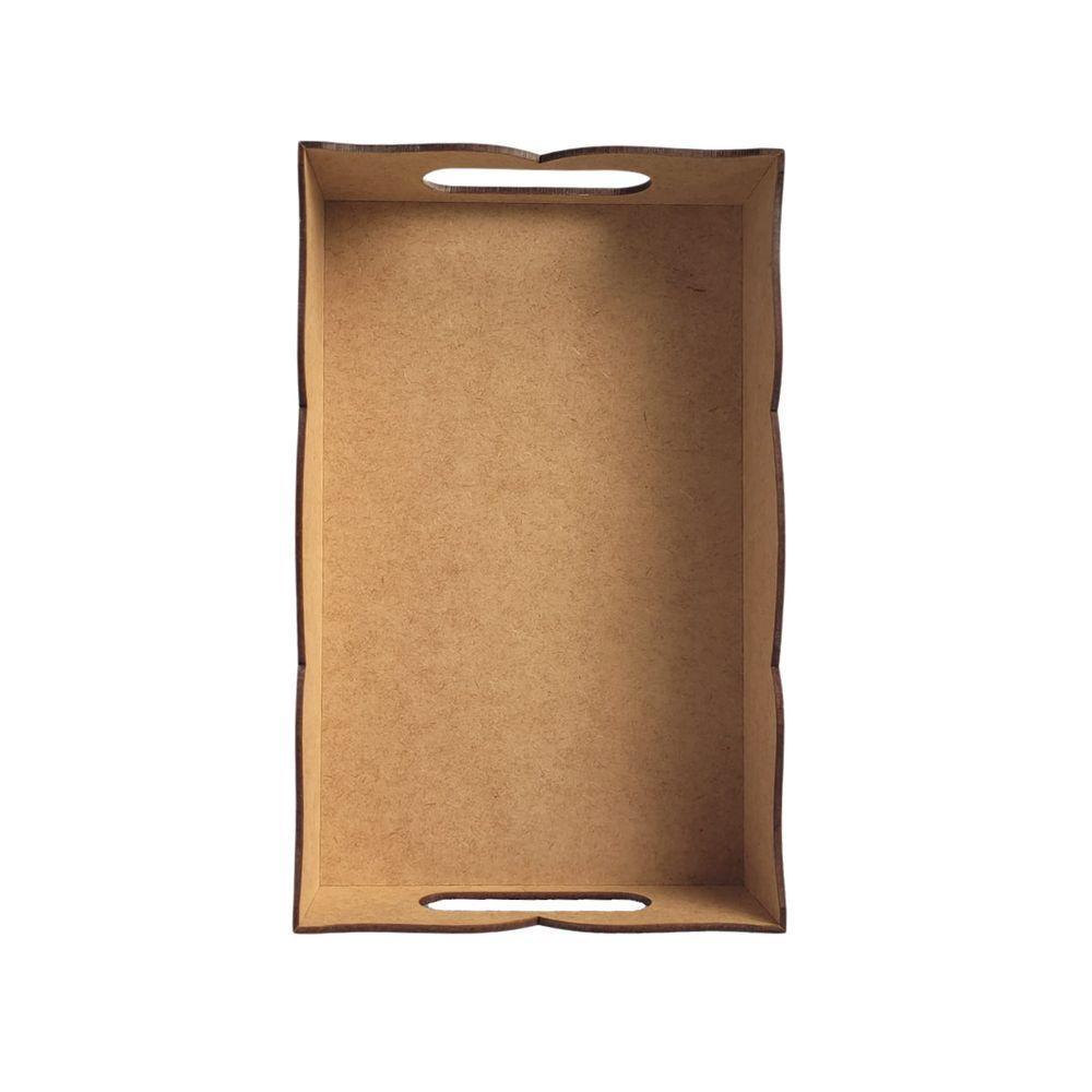 Bandeja Volteada Para Café Da Manhã 100% Mdf (24x15x05) Mdf Cru - 2