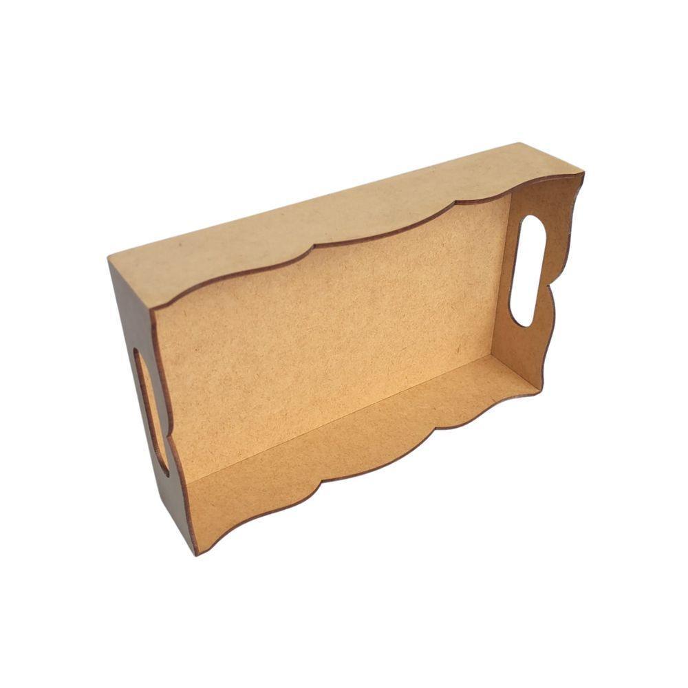 Bandeja Volteada Para Café Da Manhã 100% Mdf (24x15x05) Mdf Cru - 3