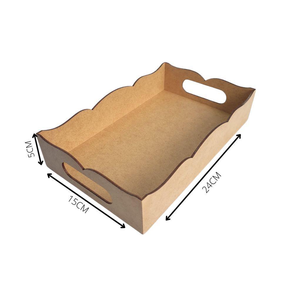 Bandeja Volteada Para Café Da Manhã 100% Mdf (24x15x05) Mdf Cru - 4