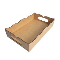 Bandeja Volteada Para Café Da Manhã 100% Mdf (24x15x05) Mdf Cru - 1