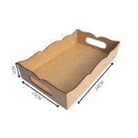 Bandeja Volteada Para Café Da Manhã 100% Mdf (24x15x05) Mdf Cru - 4