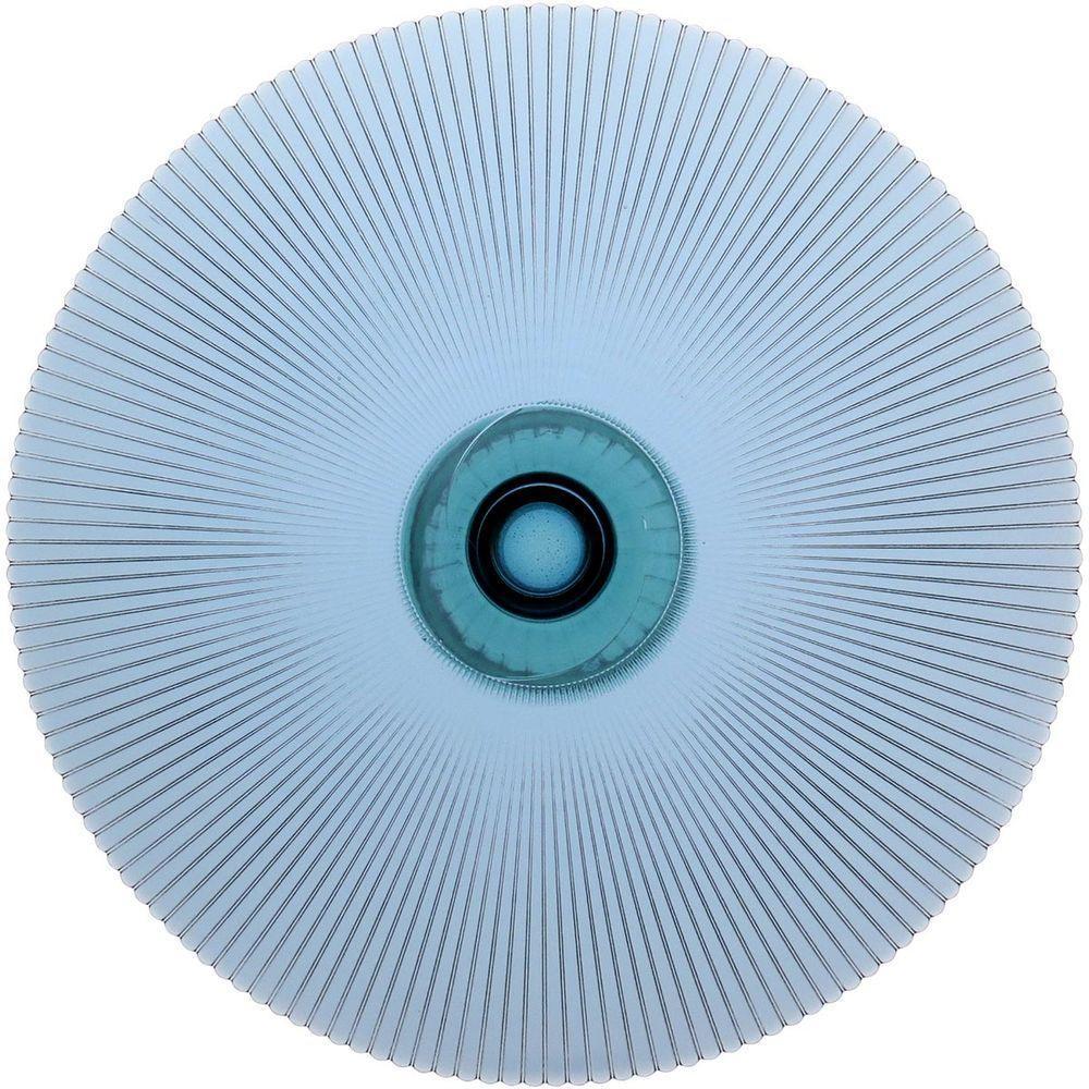 Beretta Centro Mesa 14X33X33Cm Vidro Azul Com Pé - 4