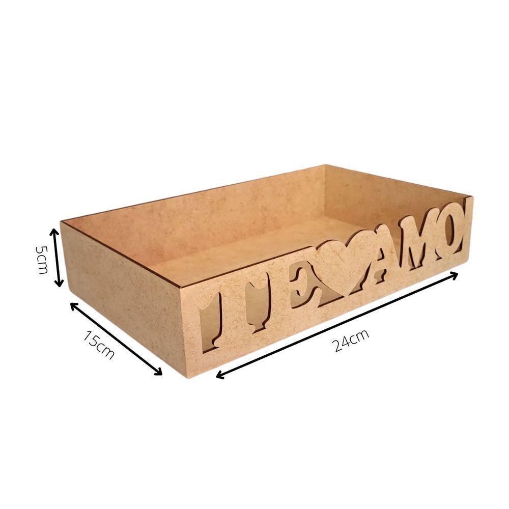 Bandeja Personalizada Te Amo S/alça Para Café Da Manhã (24x15x05) Mdf Cru - 4