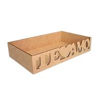 Bandeja Personalizada Te Amo S/alça Para Café Da Manhã (24x15x05) Mdf Cru - 1