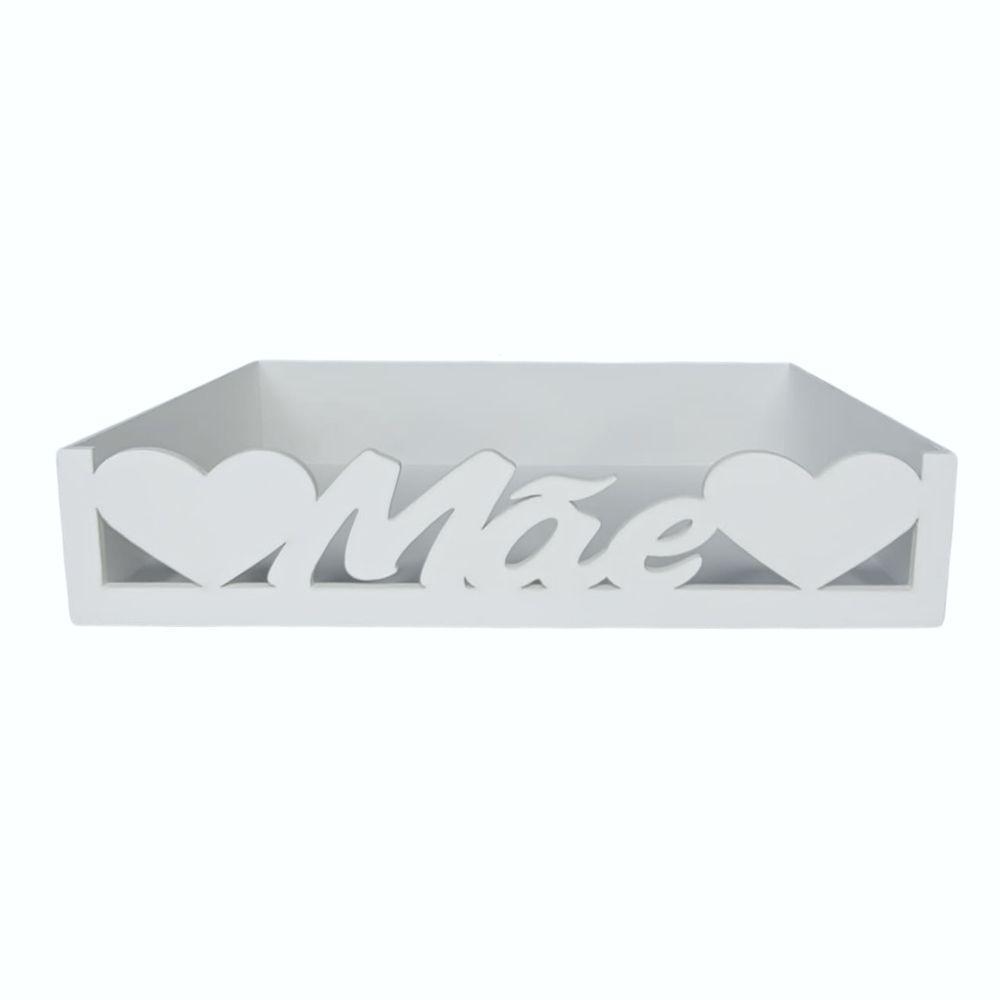 Bandeja Personalizada Mãe S/alça Para Café Da Manhã (24x15x05) Branco - 3