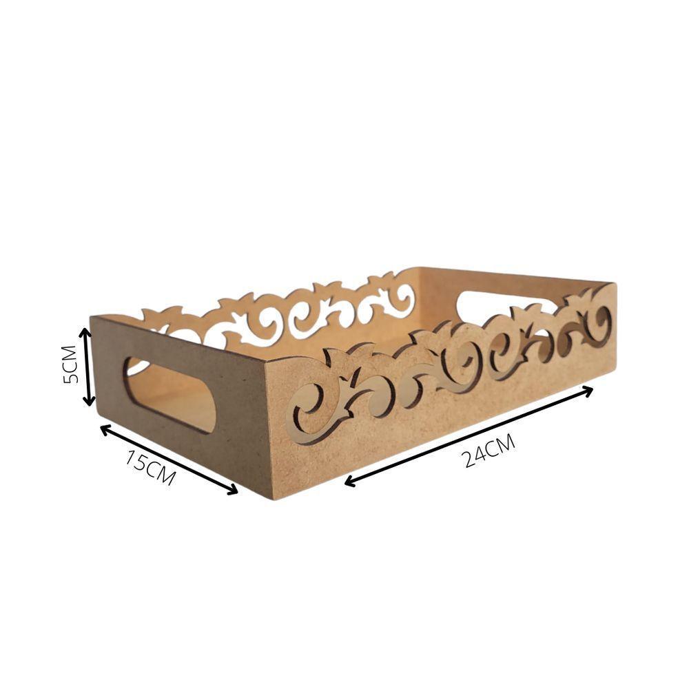 Bandeja Personalizada Para Café Da Manhã 100% Mdf (24x15x05) Mdf Cru - 3