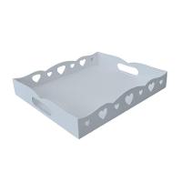 Bandeja De Coração Para Café Da Manhã 100% Mdf (34x29x05) Branco - 1