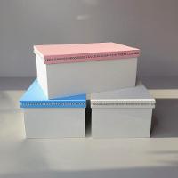 Caixa Personalizada Para Duas Canecas Deitadas Com Strass (25x15x10,5) Azul/branco - 2