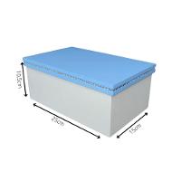 Caixa Personalizada Para Duas Canecas Deitadas Com Strass (25x15x10,5) Azul/branco - 6