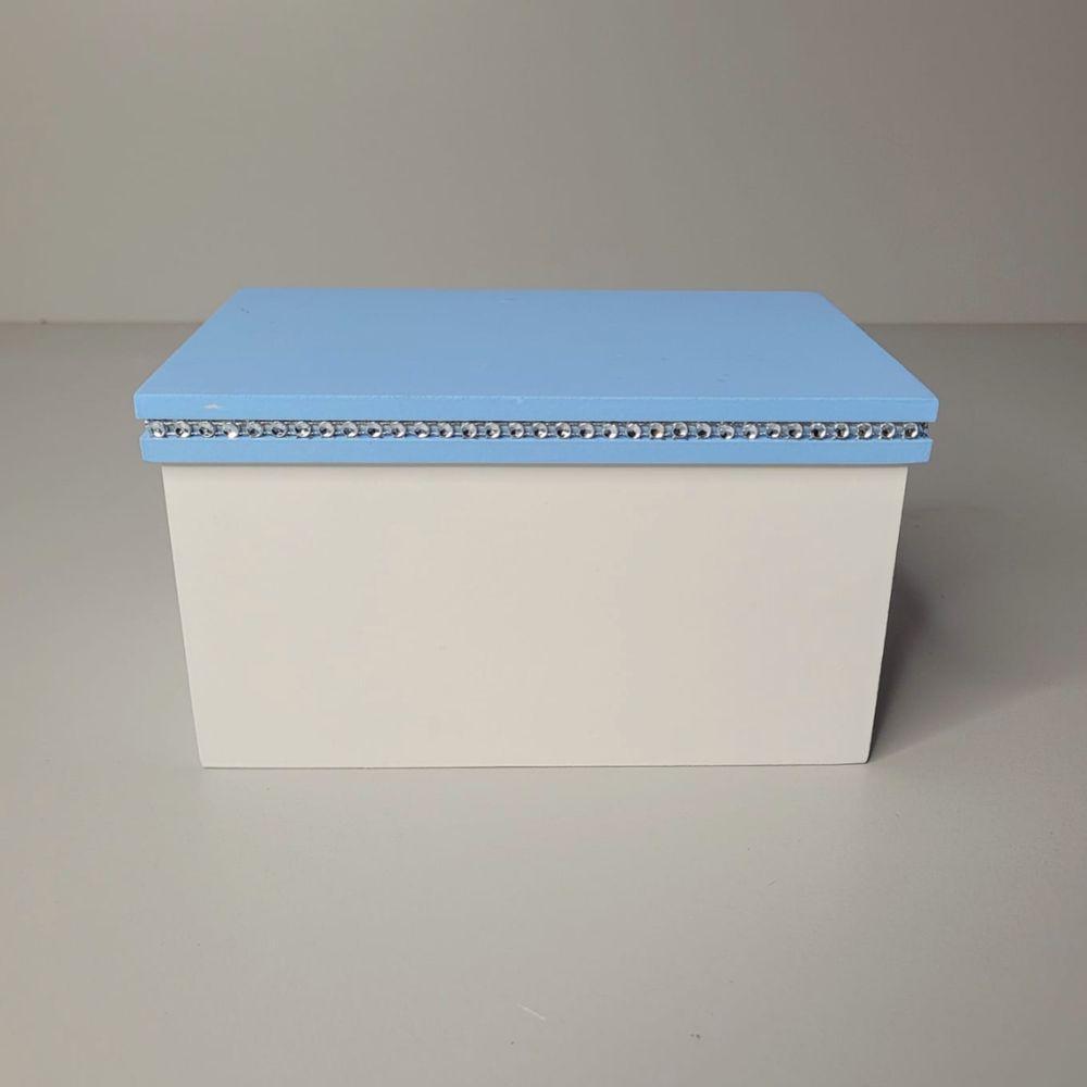 Caixa Personalizadas Para Duas Canecas Com Strass (18x12x10,5) Azul/branco - 3
