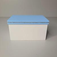 Caixa Personalizadas Para Duas Canecas Com Strass (18x12x10,5) Azul/branco - 3