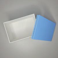 Caixa Personalizadas Para Duas Canecas Com Strass (18x12x10,5) Azul/branco