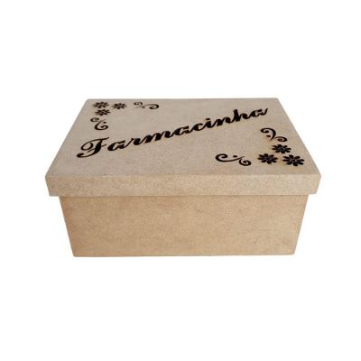 Caixa Personalizada Farmacinha 100% Mdf (17x12x08) Mdf Cru