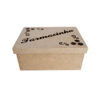 Caixa Personalizada Farmacinha 100% Mdf (17x12x08) Mdf Cru - 1