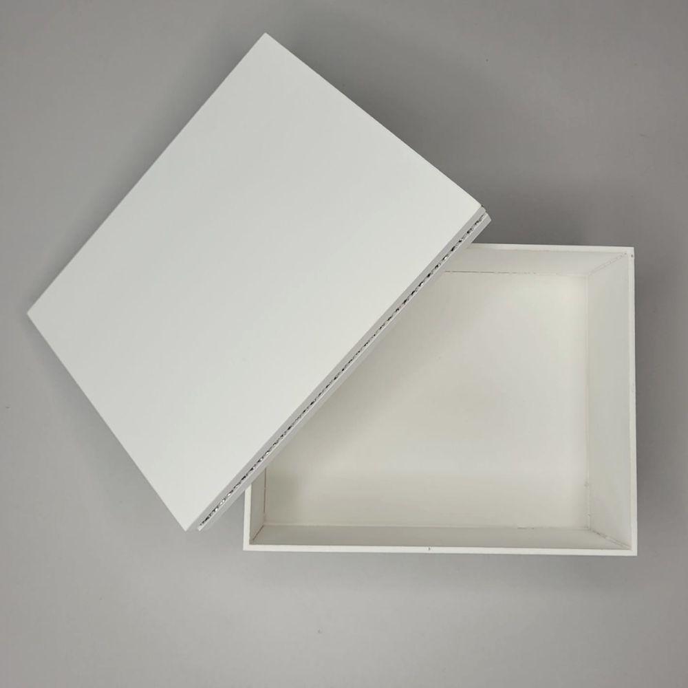 Caixa Personalizada Com Strass 100% Mdf (20x16x7,5) Branco - 3