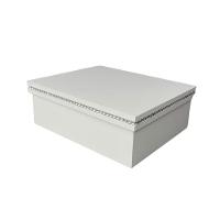 Caixa Personalizada Com Strass 100% Mdf (20x16x7,5) Branco - 1