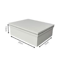 Caixa Personalizada Com Strass 100% Mdf (20x16x7,5) Branco - 6
