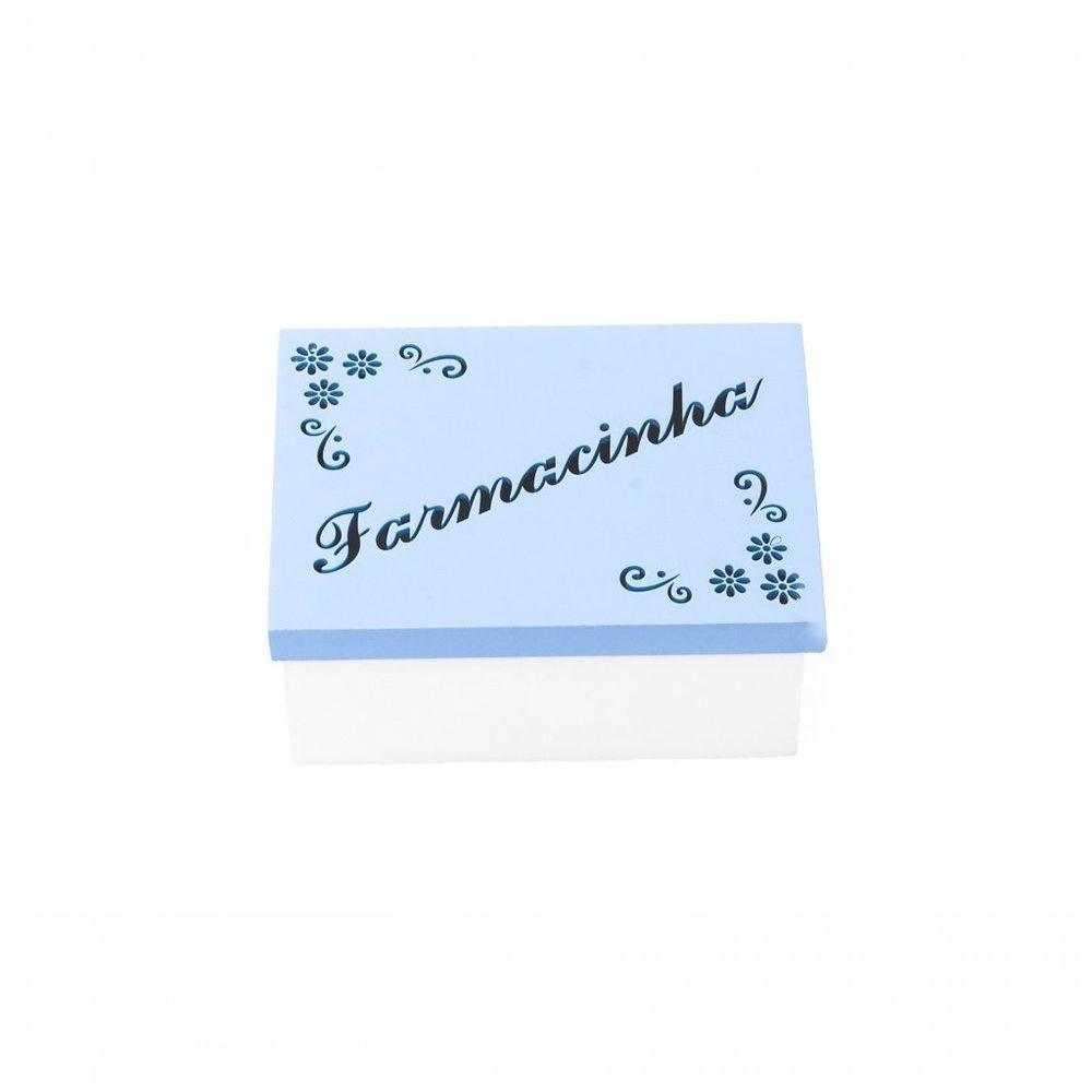 Caixa Personalizada Farmacinha 100% Mdf (17x12x08) Azul Claro - 1