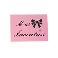 Caixa Personalizada Meus Lacinhos 100% Mdf (17x12x08) Rosa/branco