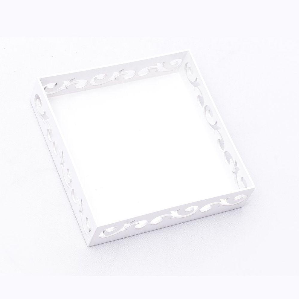 Bandeja Personalizada Para Café Da Manhã 100% Mdf (20x20x05) Branco - 2